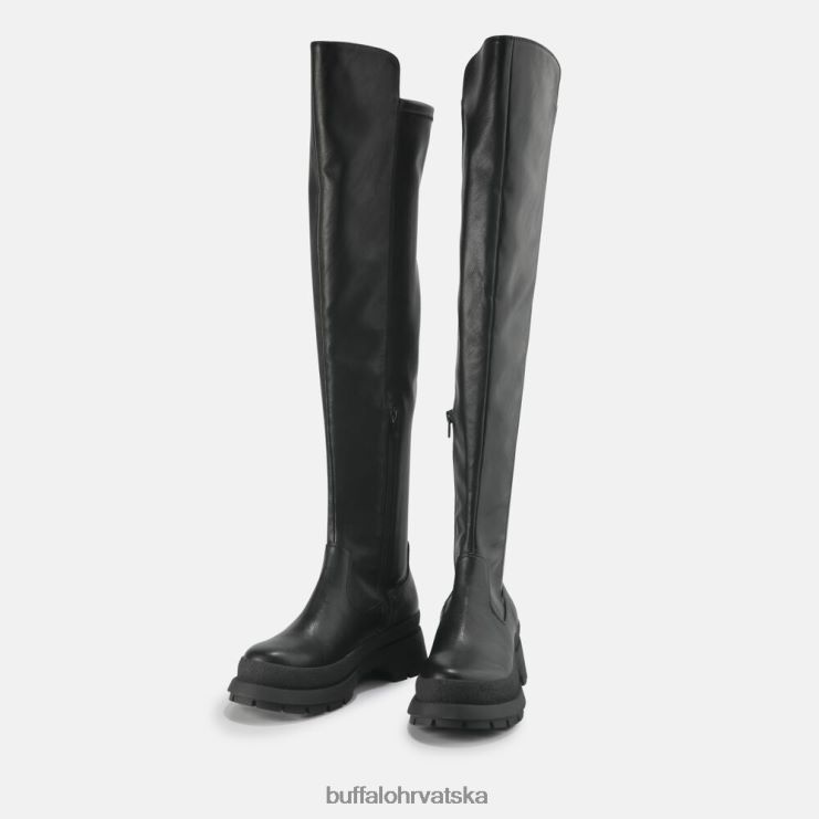 crno Buffalo sofia boot flat vegan |čizme TDD6T805